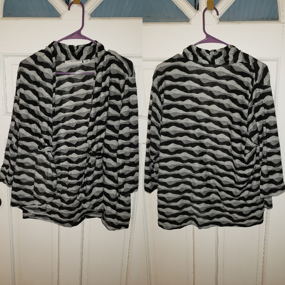 Sag Harbor 3/4 Sleeve Cardigan with Button Detail